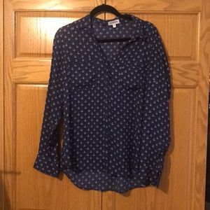 Express original fit portofino blouse anchor print